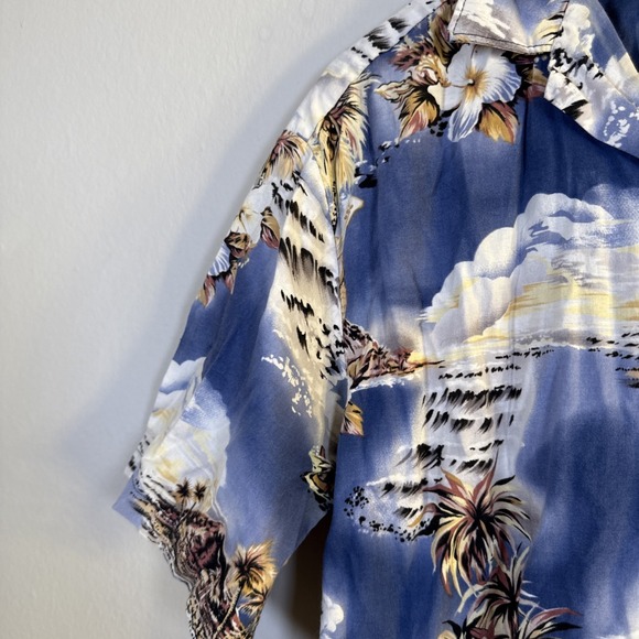 Vintage Hilo Hattie Vneck Button Down Hawaiian Original Womans Blouse Size Mediu - Picture 7 of 11
